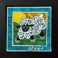 thumbnail image 2 of L. Choate 15x15 Black Modern Framed Museum Art Print Titled - Whimsical Sheep, 2 of 5