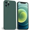 thumbnail image 1 of HSHDLDF iPhone 11 Pro Max Case, Slim Flat Edge Liquid Silicone Case for iPhone 11 Pro Max 6.5", Shockproof Full Body Covered with Camera Lens Protector, Microfiber Lining, Midnight Green, 1 of 7