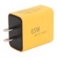 thumbnail image 1 of 65W USB C Bloque De Cargador De Pared Gan 3 Puerto Pd Adaptador De Cargador Rápido Para Con 35W 25W 5W Salida, 1 of 7