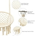 thumbnail image 6 of Costway Hanging Hammock Chair Macrame Swing Handwoven Cotton Backrest Garden, 6 of 11