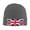 Deep Heather, variant on British Flag Britain English England Winter Beanie Hats for Men Women Warm Cozy Knitted Cuffed Skull Cap Gray