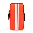 thumbnail image 1 of keepw Sac de Bras pour Cellulaire Fermeture Éclair Randonnée Course Pochette de Rangement Ajustable Entraînement Physique Entraînement Support en Tissu Oxford Orange, 1 of 1