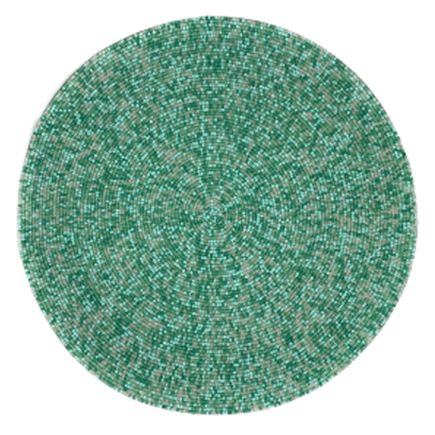 Northeast Home Goods Round Beaded Placemat Centerpiece, 15Inch (Teal