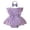 Purple, variant on HNMKIU Girls Bodysuits for Girls - Lace Mesh Romper Dress with Floral Bow Trim Sleeveless to 18 Months Functional Bodysuit White,0-3 Months