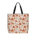 thumbnail image 1 of Disketp Western Desert Nature Landscape Bolsa Tote de Lona para Mujer, Bolso de Hombro y Cruzado con Cierre de Cremallera, 1 of 7