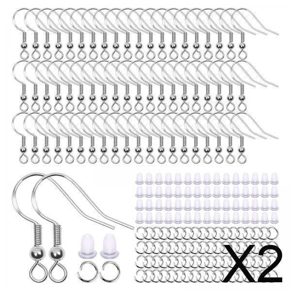 Ganchos para hacer aretes,Suministros para hacer joyas de aretes Poste para aretes,Alfileres para aretes Respaldos de aretes Hallazgos DIY Charms,Tornillo para aretes con ganchos para aretes
