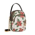 thumbnail image 7 of FORMRS Crossbody Bag for Women Quilted Travel Shoulder Cell Phone Purse with Chain Strap Handbag, Red Christmas Poinsettia, 7 of 7