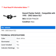 thumbnail image 2 of Hazard Flasher Switch - Compatible with 1995 - 2002 Saturn SL2 1996 1997 1998 1999 2000 2001, 2 of 2