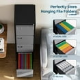thumbnail image 4 of MIIIKO 4 Drawer File Cabinet, Metal Vertical Filing Cabinets with Lock, Home Office File Folders Storage Cabinet for Letter Legal A4 File Size, 4 of 13