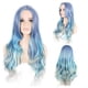 thumbnail image 1 of Peluca larga ondulada para cosplay, azul y gris, 70 cm, sintética Heat R, 1 of 3