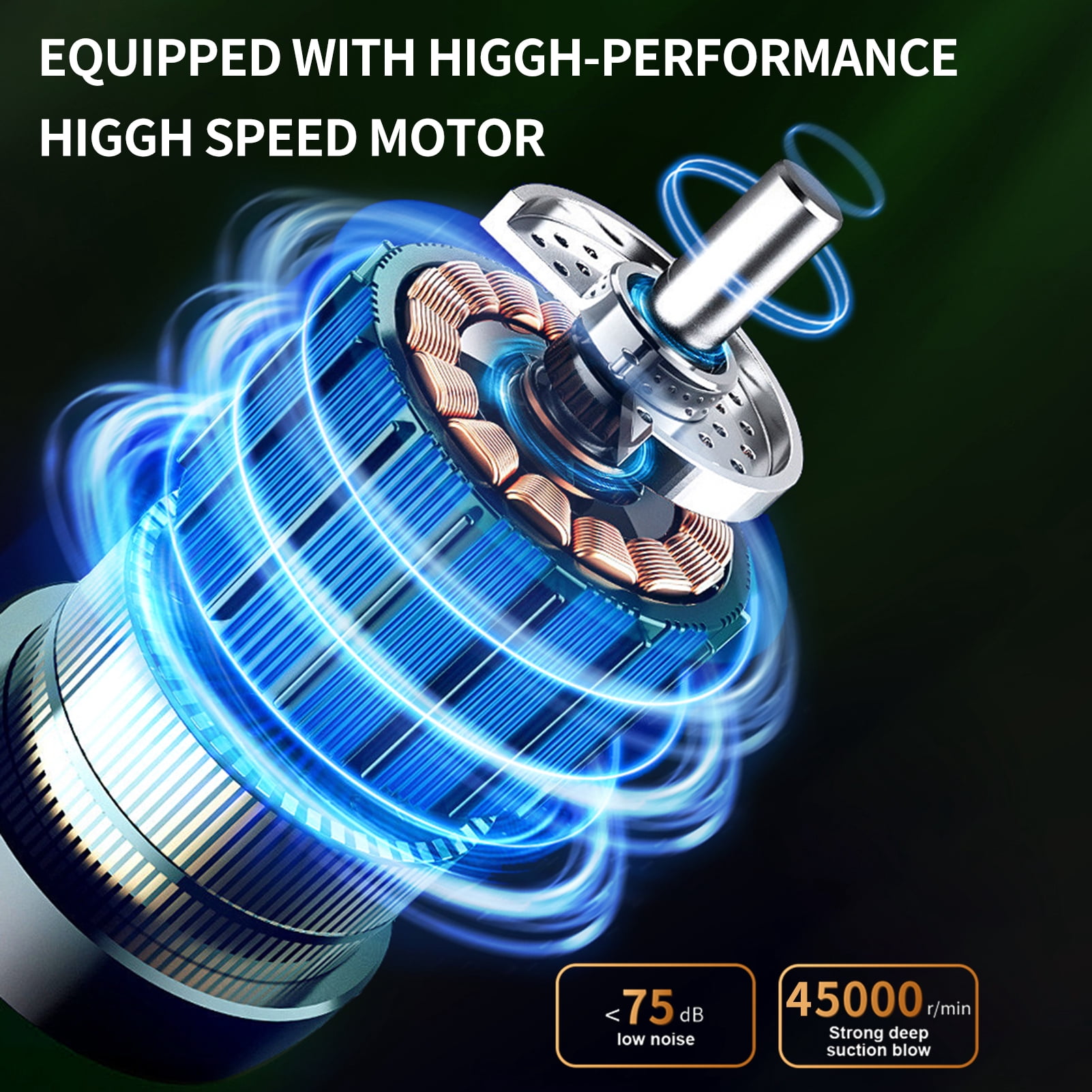 Riousery Handheld Car Vacuum Cleaner White, 50W High Power Cordless Vacuum with 180° Foldable Handle and LED, Portable Rechargeable Small Vacuum for Travel and RV (7.1 x 6.3 in / 18 x 16 cm)