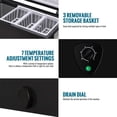 thumbnail image 5 of WANAI 6.0 Cubic Chest Freezer, Compact Deep Freezer with Top Open Door and Removable Storage Basket, 7 Gears Temperature Control, Energy Saving, for Office Dorm or Apartment，Black, 5 of 10