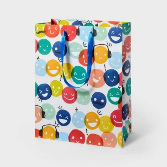 Large Happy Dots Birthday Gift Bag Colorful