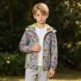 thumbnail image 2 of UAYOTSE Boy's Dinosaur Print Breathable Outdoor Windproof Jacket with Zipper Closure Fall Coat,Sizes 10-13 Years, 2 of 8