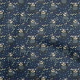 thumbnail image 1 of oneOone Cotton Jersey Navy Blue Fabric Circus Sewing Craft Projects Fabric Prints By Yard 58 Inch Wide, 1 of 1