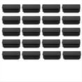 thumbnail image 1 of Paquete de 200 Tapones Rectangulares de 1 X 2 Pulgadas para Extremos de Tubos, Tapones de Plástico Negros, Tapones Rectangulares para Pies, Tapones de Plástico para Tubos., 1 of 5