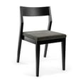 thumbnail image 3 of Plank+Beam Solid Wood Dining Chair Frame (2 Pack), Black with Onyx Cushion, 3 of 9
