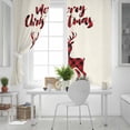 thumbnail image 5 of Fsddascl Merry Christmas Blackout Curtains for Bedroom/Living Room, Thermal Insulated Kitchen Curtains, Beige Xmas Elk Seasonal Winter Holiday Grommet Darkening Window Treatment Drapes 52"x63"x2, 5 of 6