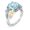 White gold, variant on Womens Gold Plated U Shape Ring Square Princess Style Electroplated European American Fashion Jewelry White Gold