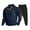 Navy, variant on Suits for Men Stand-Up Loose Two-Piece Sports Corduroy Long Sports Sleeved Trousers Suit Suit for Men