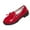 #0016-Red, variant on Women's Patent Leather Tassel Loafers, Chunky Sole Slip-On Flat Shoes, Classic British Style Casual Shoes for Women, Plus Size Uniform Shoes Gift