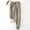 Khaki, variant on Viadha Work Pants Women Solid Color Fleece Pockets Plus-Size Bandage Elastic Waist Wei Pants Casual Harun Leggings