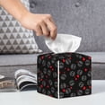 thumbnail image 6 of Cauagu Love Valentine's skull Print Tissue Box Cover,Leather Square Holder - Decorative Holder/Organizer for Bathroom, Night Stands, Office Desk & Car 5"X5"X5", 6 of 7