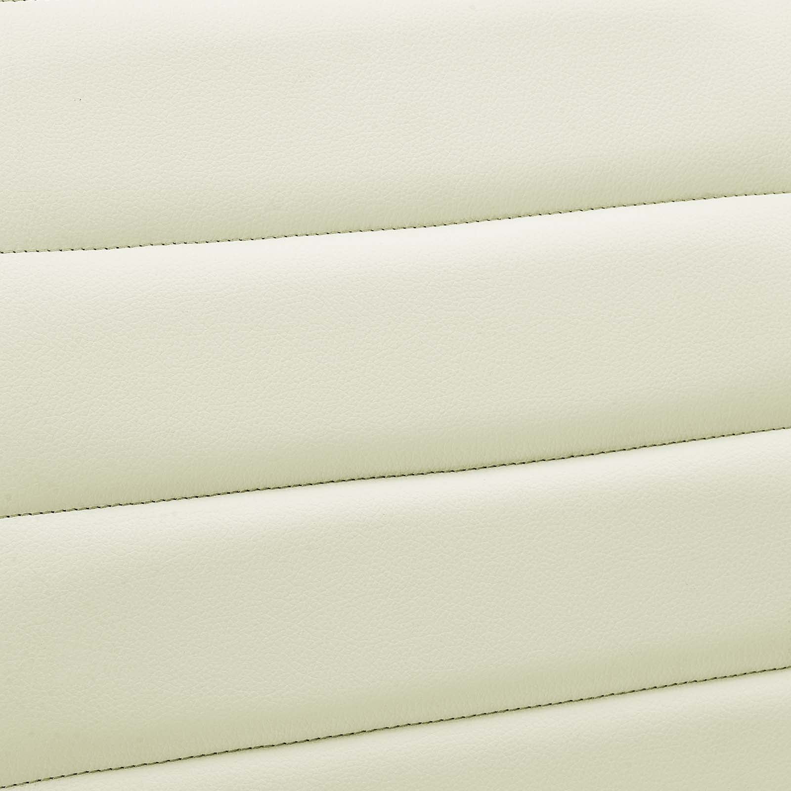 Modway Ripple Modern Vinyl Armless Mid Back Office Chair in White