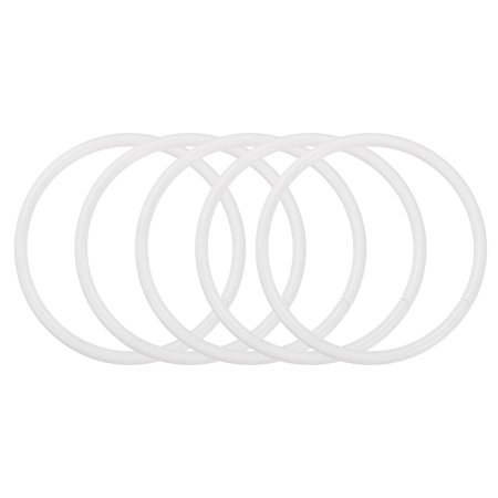 Uxcell 5 Pcs Dream Catcher Rings,Metal Crafts Hoops Floral Hoop 2 Inch Macrame Hoops Rings for DIY Crafts Wreath Making Supplies Plant Hangers, White