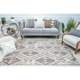 thumbnail image 4 of Rugs America GA10B Ivory Diamond Diamond Bohemian White Area Rug, 5’0”x7’0” Ideal for Living Room, Bedroom, Dining Room and More, 4 of 5