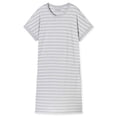 thumbnail image 1 of SCHIESSER camisón señora 95cm - ropa de dormir, manga corta, algodón, estampado Gris/Blanco L (Large), 1 of 6