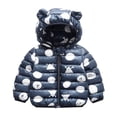 thumbnail image 1 of Baby Hooded Down Jacket Snow Suit Light Warm Windproof Outerwear Cute Bear Ear Down Coats, 1 of 6
