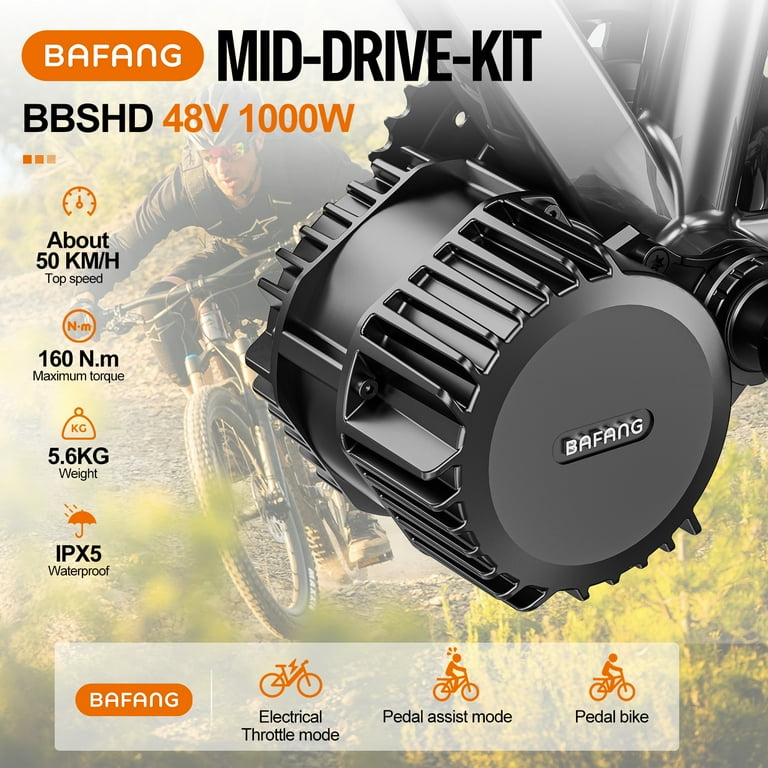 BAFANG Mid Drive Kit 1000W BBSHD Electric Bike Conversion Kit 48V