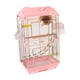 thumbnail image 4 of Jaula para pájaros Jaula para pájaros Acrílico transparente Grande con soporte Accesorios Jaula para loros rosa, 4 of 9