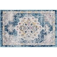 thumbnail image 3 of Bliss Rugs Traditional Indoor Doormat Medallion Floor Mat for Entrance, Indoor Door Mat | Blue, 2' x 3', 3 of 9