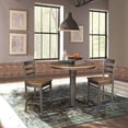 thumbnail image 3 of 36" Round Wood Counter Height Table With 2 Emily Stools in Hickory/Washed Coal, 3 of 8