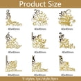 thumbnail image 2 of 9pcs 1.6x1.6 Inch Lily Border Metal Stickers Damask Border Self Adhesive Gold Stickers Flower Border Metal Gold Stickers for Scrapbooks DIY Resin Crafts Phone Decor Gold, 2 of 9