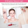 thumbnail image 2 of Trifold Makeup Mirror with 22 LED Lights,10X/3X/2X Magnification Portable Fold Lighted Table Desk Cosmetic Mirror,White, 2 of 6