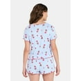 thumbnail image 3 of Valentine's Day Women's Knit Henley Top and Shorts Pajama Set from Way to Celebrate, 2-Piece, Sizes XS-3X, 3 of 5