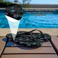 thumbnail image 4 of POLERO Womens Blue Paw Flip Flops Cushion Yoga Mat Footbed Summer Beach Lightweight Beach Sandals for Woman, 4 of 7