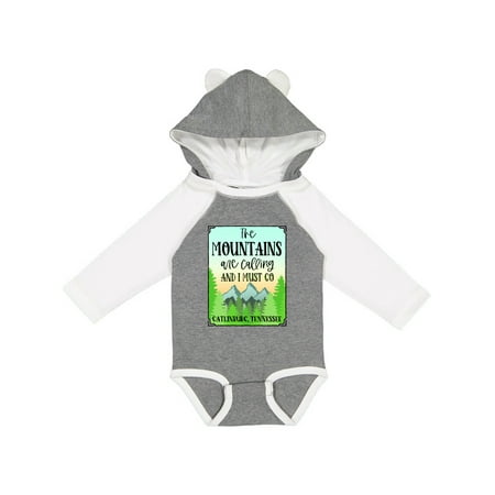 

Inktastic The Mountains Are Calling- Gatlinburg Tennessee Gift Baby Boy or Baby Girl Long Sleeve Bodysuit