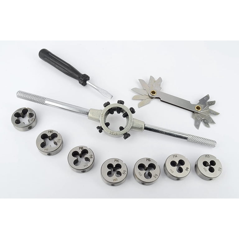 Brüder Mannesmann M53250-B Thread Cutting Tool Set – 32-Piece Tap And Die Set In Metal Case