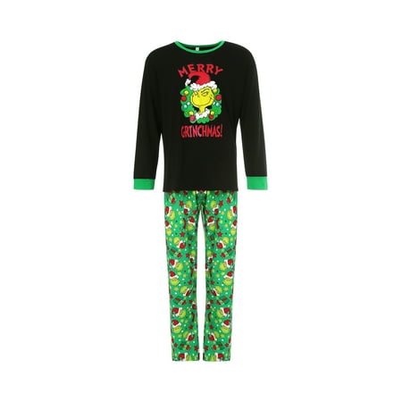 

Pybcvrrd Family Matching Nightwear Set Cartoon Monster Print Long Sleeve Tops Long Pants For Parent Children
