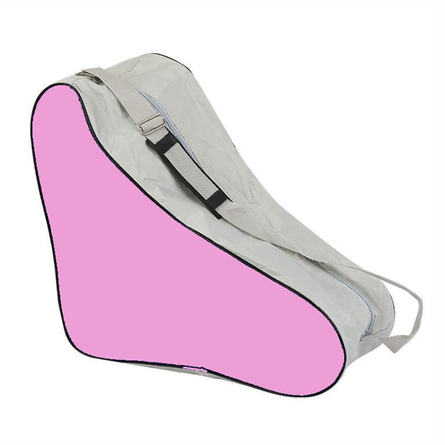 Sac de Rangement pour Patin à Roulettes Respirant Pochette de Rangement Réglable Crochet Sac de Patinage à Roulettes Grande Capacité Bandoulière Étui de Transport Rose