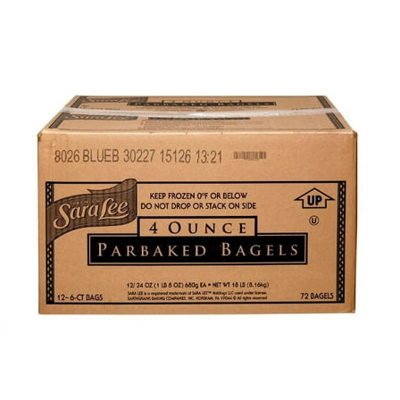 Sara Lee Par Baked Blueberry Swirl Bagel, 4 Ounce - 72 per case.