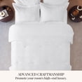 thumbnail image 7 of U by Bedsure Full Comforter Set, 7 Pieces White Boho Farmhouse Shabby Chic Embroidery Bedding Sets, Geometric Pattern Bed in a Bag with Reversible Comforter, Sheets, Pillowcases & Shams, 7 of 7