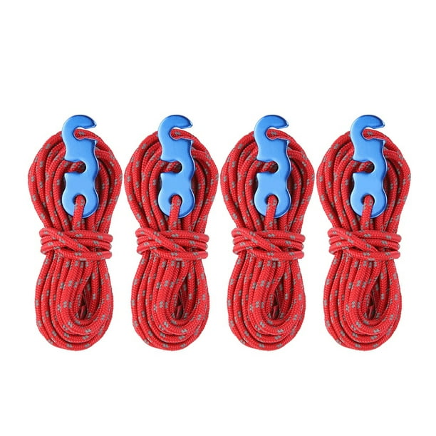 LYUMO 4Pcs/Set Reflective Tent Wind Rope Camping String Guy Line
