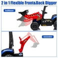 thumbnail image 6 of 12V JCB Ride on Excavator Toy, 4 in 1 Ride on Tractor Truck with Remote Control, Powered Ride on Bulldozer Kids Electric Vehicles with Front Loader Bulldozer, Digger, Adjustable Seat, Red+Blue, 6 of 6