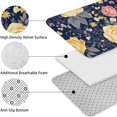 thumbnail image 5 of Pioneer Flower Floral Print Pattern Bathroom Rugs Sets 3 Piece,Toilet Cover Set,Absorbent Non Slip Bathroom Mats Sets with U-Shaped Contour Rug Toilet Rug Set, 5 of 5