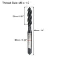 thumbnail image 2 of Unique Bargains M6 x 1.0 Spiral Flute Thread Tap, Metric Machine Threading Tap HSS Nitriding Coated, Round Shank with Square End, 2 of 7